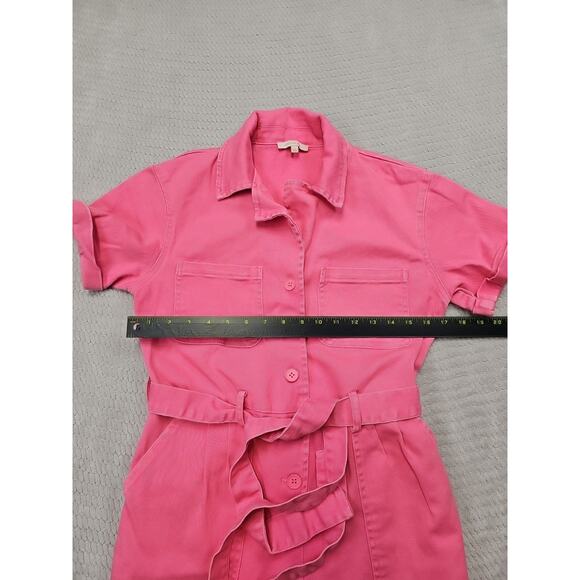 Skies Are Blue Romper Womens Small One Up Pink Jean Jumpsuit - Picture 3 of 7